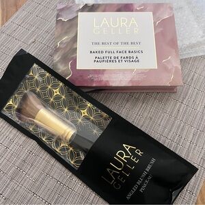 Laura Geller Baked Full Face Basics Palette Kit Full Size + Angled Blush Brush